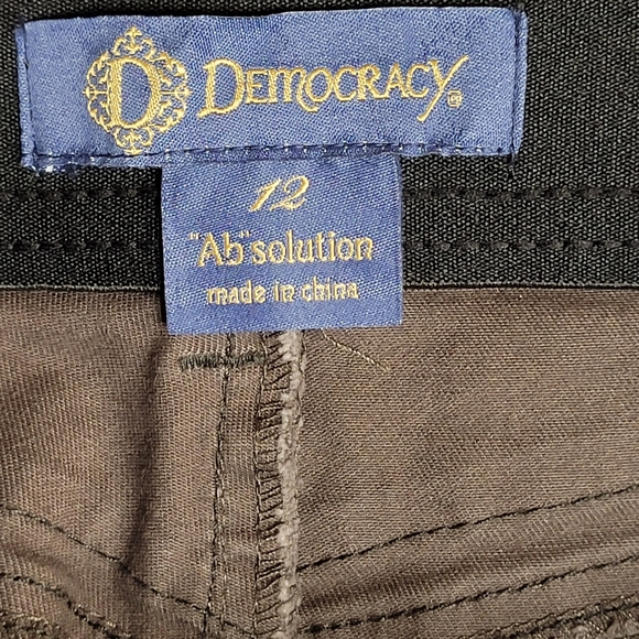 Democracy "Ab" Solution Booty Lift Jegging Camo Espresso Women's 12 New w/Tags - Picture 8 of 11